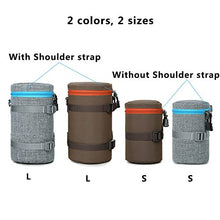 Load image into Gallery viewer, HomyWord Large Extra Thick Water-Resistant Protective Durable Nylon Lens Bag Case / Lens Pouch / Lens Bag With Shoulder Strap for DSLR Camera Lens For Can on 70-200/2.8IS, 100-400, 180mm / 70-200
