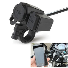 Load image into Gallery viewer, Motorcycle Charger,elecfan 12V Input Waterproof Card Motorbike Power Plug 5V 2.1A USB Power Outlet Socket for iOS iPhone 7 Plus/8/X/6,Android Samsung Galaxy S9 Plus/s8/Note 8/5 Mobile Phone,Black

