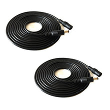 Load image into Gallery viewer, HUALAND 2pcs/ Black 3m 9.84 ft 2.1mm x 5.5mm DC Plug Extension Cable for Power Adapter,12v dc Extension,2.1mm Extension, 22AWG
