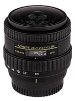 Tokina ATXAF107DXNHN 10-17mm f/3.5-4.5 AF DX NH Fisheye Lens for Nikon, Black