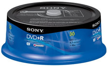 Load image into Gallery viewer, Sony 30DPR47RS4 DVD+R Recordable Media 16X 4.7GB 30-Pack Spindle (Discontinued by Manufacturer)
