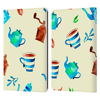 Head Case Designs Officially Licensed Haroulita Tea Time Playful Graphics Leather Book Wallet Case Cover Compatible with Kindle Paperwhite 1 / 2 / 3