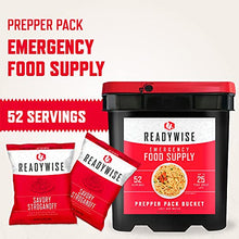 Load image into Gallery viewer, ReadyWise Emergency Food Supply, Freeze-Dried Survival-Food Disaster Kit, Camping Food, Prepper Supplies, Emergency Supplies, Breakfast, Lunch, Dinner and Drinks Variety Pack, 25-Year Shelf Life, 52 S
