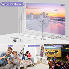 Load image into Gallery viewer, LCD 1080P Movie Projector 7500lumen, Full HD Projector Home Cinema with USB, Dual HiFi Speakers, 200&#39;&#39; Display Home Theater Daytime Smart TV Projectors for iPhone Android PCs DVD Proyector
