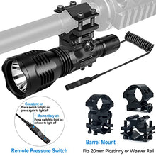 Load image into Gallery viewer, WINDFIRE WF-802 350 Lumens Waterproof Tactical Flashlight 250 Yards Long Range Throwing RED LED Coyote Hog Hunting Torch with Pressure Switch &amp; Barrel Mount
