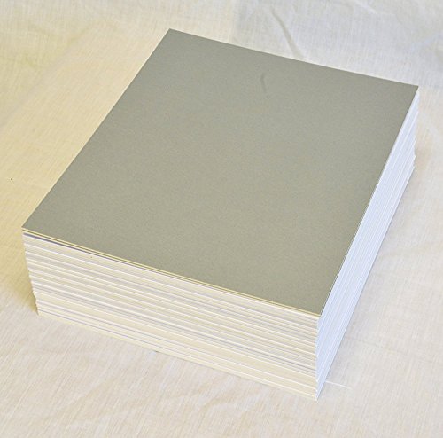 topseller100, Pack of 50 sheets 16x20 UNCUT matboard / mat boards (silver)