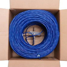 Load image into Gallery viewer, 1000FT Cat6 Plenum CMP Solid UTP 23AWG 550Mhz Bulk Network Ethernet 10 Gigabit Cable (Blue)
