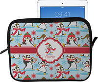 Christmas Penguins Tablet Case/Sleeve - Large (Personalized)