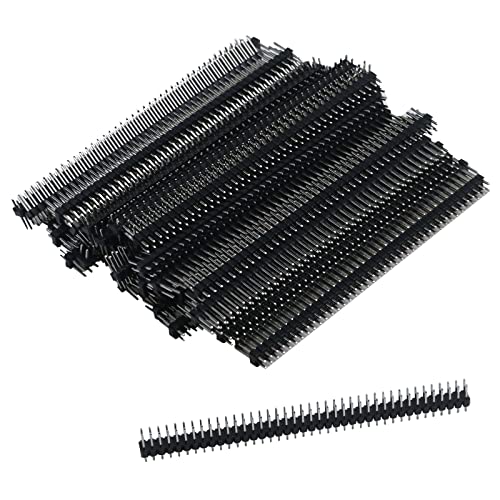 Antrader 40 Pin 2.54mm Spacing Double Row IDC Male Pin Header Connector Strip Pack of 50