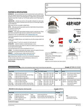 Load image into Gallery viewer, Lithonia Lighting 4BPMW LED M4 LED Recessed White Baffle Down Light, 3000K, 10.6 Watts, 620 Lumens, 4 Inch, White
