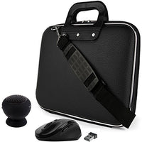 Black Laptop Carrying Case Shoulder Bag, Mouse, Speaker for Samsung ChromeBook, Galaxy Book 11