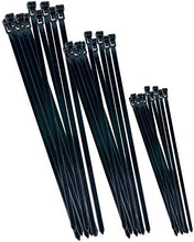 Load image into Gallery viewer, CON:P B20451 Cable Ties Reusable Set, Black, Set of 75 Pieces
