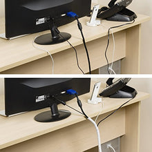 Load image into Gallery viewer, D-Line Cable Spiral Wrap, Cable Management Solution to Organize Bundles of Cords 0.4&quot; - 1.57&quot;, Wire Sleeve for Cord Protection - 8.2ft Length (White)
