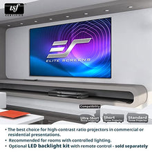 Load image into Gallery viewer, Elite Screens Aeon Series, 110-inch 16:9, 8K / 4K Ultra HD Home Theater Fixed Frame EDGE FREE Borderless Projector Screen, CineWhite UHD-B Front Projection Screen, AR110WH2
