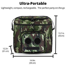 Load image into Gallery viewer, The #1 Cooler with Speakers on Amazon. 20-Watt Bluetooth Speakers for Parties/Festivals/Boat/Beach. Rechargeable, Works with iPhone &amp; Android (Camo, 2022 Edition)
