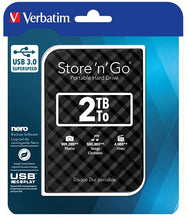 Load image into Gallery viewer, Verbatim Store n Go 2,5 2TB USB 3.0 Black Gen 2
