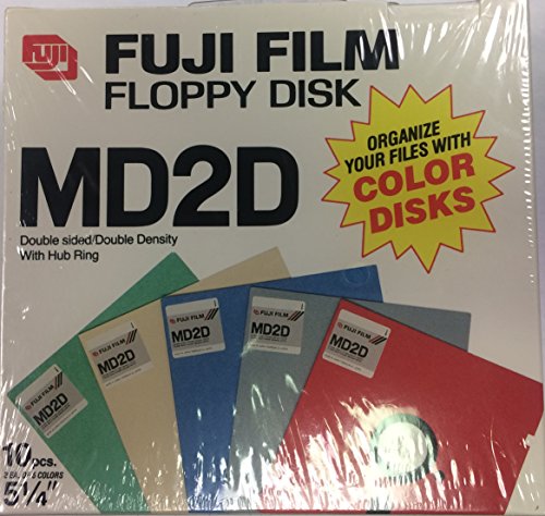 10 Floppy Disks 5.25 Inch Md2hd by Fuji