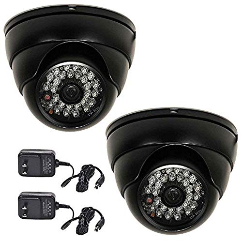 VideoSecu 2 Pack Dome 700TVL Outdoor Security Cameras 1/3