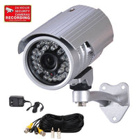 VideoSecu Bullet Security Camera Outdoor Day Night Infrared CCTV IR LEDs 3.6mm Wide Angle Lens Home Video DVR Surveillance System Camera with Power Supply, Extension Cable and Free Security Warning De