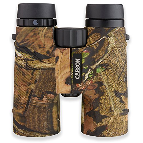 Carson 3D Series 10x42mm High Definition Compact and Waterproof Binoculars with ED Glass, Mossy Oak Camouflage (TD-042EDMO)