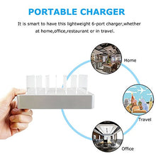 Load image into Gallery viewer, USB Charging Station for iPhone 14,COSOOS Charger Station with 5 lPhone Cable,1 Type-C,1 Micro Cable,6-Port Charging Station for Multiple Devices(Silver White)
