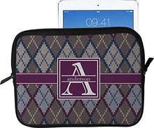 Load image into Gallery viewer, Knit Argyle Tablet Case/Sleeve - Large (Personalized)
