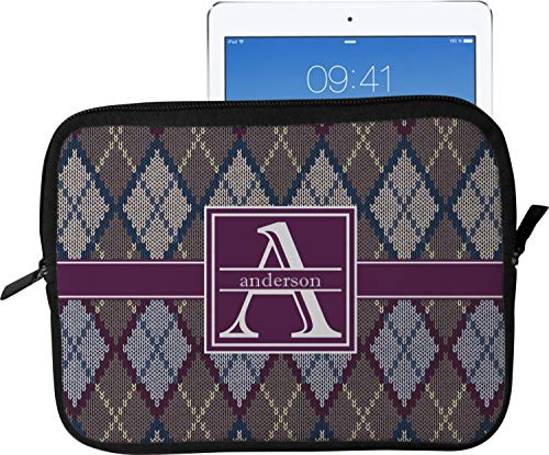 Knit Argyle Tablet Case/Sleeve - Large (Personalized)