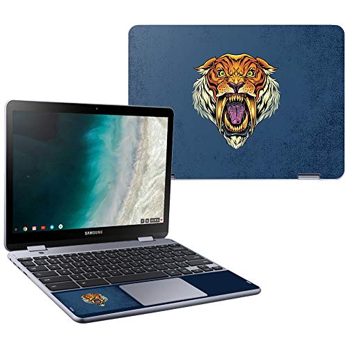 MightySkins Skin Compatible with Samsung Chromebook Plus LTE (2018) - Sabertooth Tiger | Protective, Durable, and Unique Vinyl wrap Cover | Easy to Apply, Remove, and Change Styles | Made in The USA