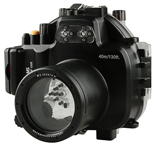 MEIKON 130ft 40m Underwater Waterproof Camera Housings Case for Olympus E-M5 Camera + 12-50mm Lens
