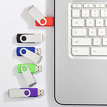 Load image into Gallery viewer, Kootion 5 X 16 GB USB Flash Drive 16 gb Thumb Drive Memory Stick Swivel Keychain Design Mixcolor
