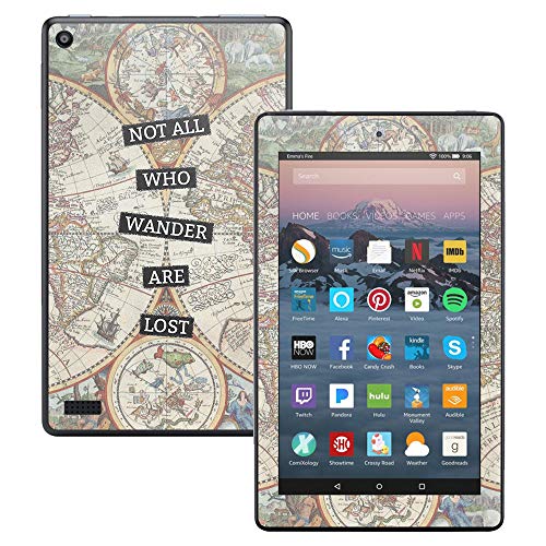 MightySkins Skin Compatible with Amazon Kindle Fire 7 (2017) - Who Wander | Protective, Durable, and Unique Vinyl Decal wrap Cover | Easy to Apply, Remove, and Change Styles | Made in The USA