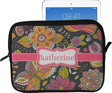 Load image into Gallery viewer, Birds &amp; Butterflies Tablet Case/Sleeve - Large (Personalized)
