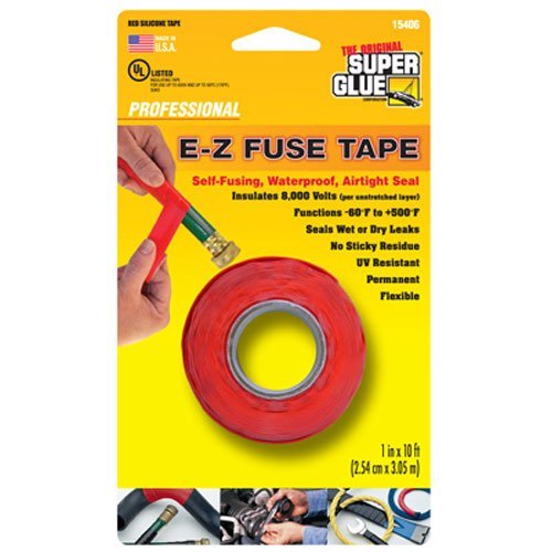 SUPER GLUE Corp/Pacer TECH 15406-12 Red Silicone Tape, 1