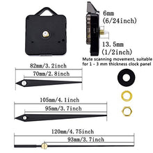 Load image into Gallery viewer, Mudder Clock Movement Mechanism, 3/ 25 Inch Maximum Dial Thickness, 1/ 2 Inch Total Shaft Length
