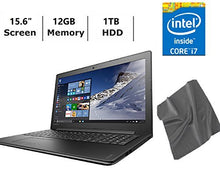 Load image into Gallery viewer, Lenovo IdeaPad 15.6&quot; High Performance Laptop Bundle, Intel Core i7(2.50 GHz), 12GB DDR3L, 1TB HDD, DVD RW Drive,Screen Cleaning Clothes, Webcam, Windows 10, Weigh ~4.8lb
