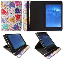 Load image into Gallery viewer, Sweet Tech Google Nexus 7 (2013) Multi Elephant Universal 360 Degree Rotating Wallet Case Cover Folio with Card Slots (7-8 inch)
