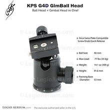 Load image into Gallery viewer, KPS G4D GimBall Head - Professional 40mm Ball Head with Gimbal
