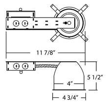 Load image into Gallery viewer, Nicor Lighting 4 Inch Remodel Housing, Line Voltage, Non Ic (19001 Ar)
