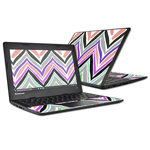 MightySkins Skin Compatible with Lenovo 100s Chromebook wrap Cover Sticker Skins Colorful Chevron