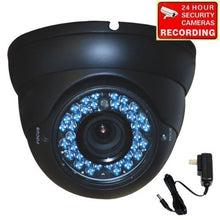 Load image into Gallery viewer, VideoSecu Dome Outdoor CCD Vandal Proof Security Camera Day Night Vision 420TVL 36 IR Infrared LEDs 4-9mm Zoom Focus Varifocal for Home CCTV DVR Surveillance System with Power Supply 1ZH
