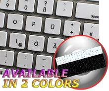 Load image into Gallery viewer, MAC NS German Non-Transparent Keyboard Stickers White Background for Desktop, Laptop and Notebook
