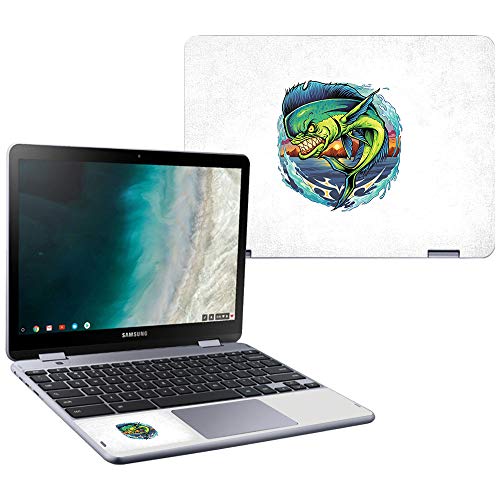 MightySkins Skin Compatible with Samsung Chromebook Plus LTE (2018) - Angry Mahi Mahi | Protective, Durable, and Unique Vinyl wrap Cover | Easy to Apply, Remove, and Change Styles | Made in The USA