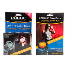 Load image into Gallery viewer, Rogue 3-in-1 Flash Grid + Rogue Grid Gels Combo Filter Kit (20 Colors)
