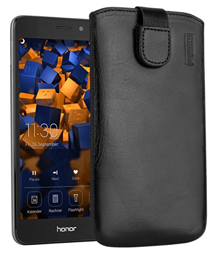 mumbi Genuine Leather Case Compatible with Honor 5C Black