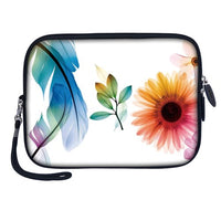 Meffort Inc 8 inch Neoprene Laptop Sleeve Carrying Case for 7 to 8 Inch Notebook Tablet Camera & Accessories - White Flower Leaves