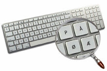 Load image into Gallery viewer, Norwegian Non-Transparent Keyboard Labels NS White Background for Desktop, Laptop and Notebook are Compatible with Apple
