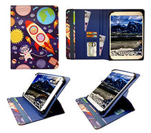 Load image into Gallery viewer, Sweet Tech Alcatel OneTouch Pop 7 4G LTE 7 Inch Tablet Cartoon Astronauts Universal 360 Degree Rotating PU Leather Wallet Case Cover Folio (7-8 inch)
