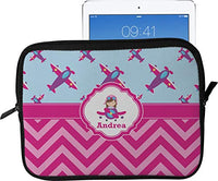 Airplane Theme - for Girls Tablet Case/Sleeve - Large (Personalized)