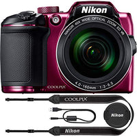 Nikon COOLPIX B500 16MP 40x Optical Zoom Digital Camera w/Wi-Fi (Plum) - (Renewed)