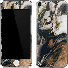 Load image into Gallery viewer, Skinit Decal MP3 Player Skin Compatible with iPod Touch (5th Gen&amp;2012) - Officially Licensed Originally Designed Copper and Black Marble Ink Design
